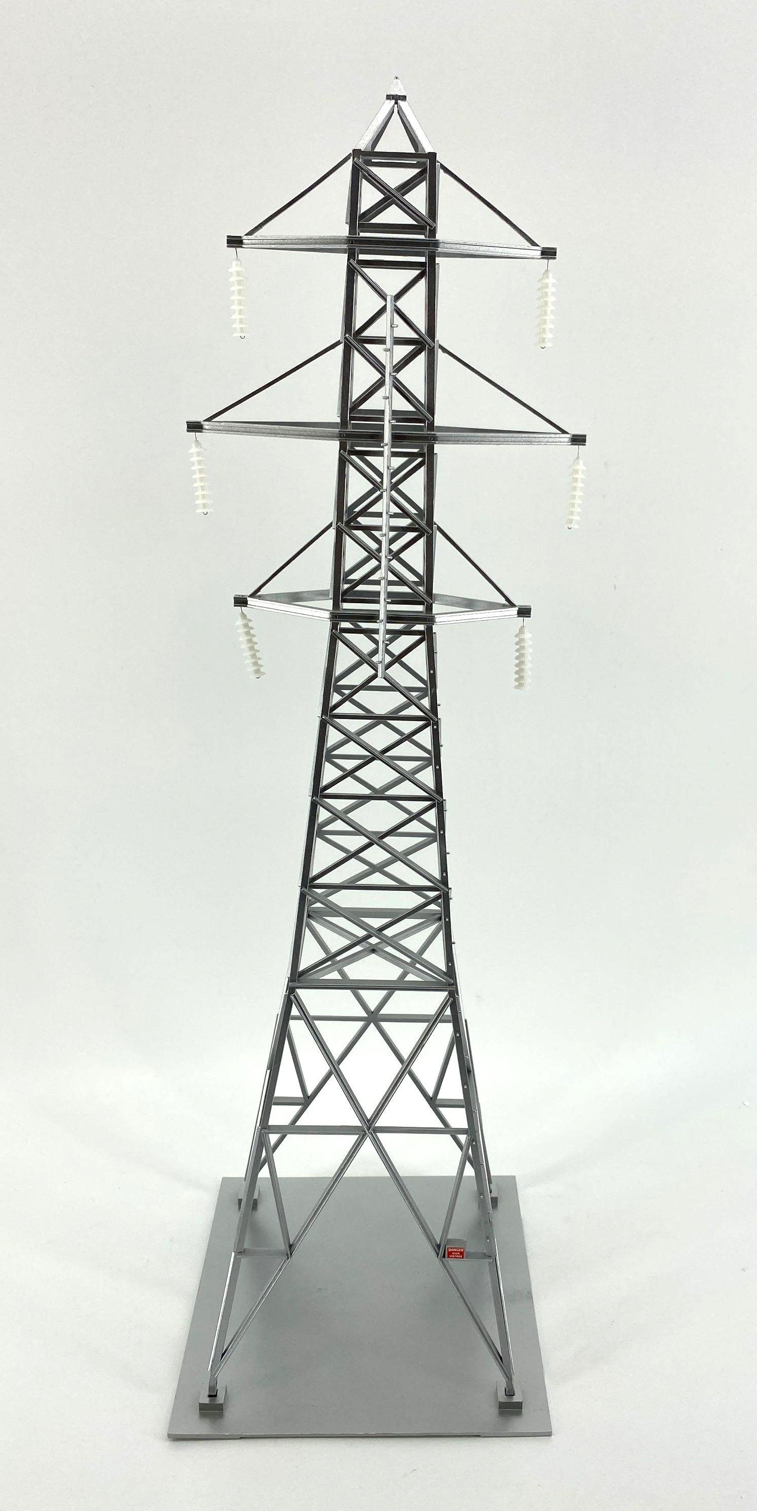 Rail King Hi-Tension Tower 3 Piece Set #1: Rail King 30-1056. In the original box. Used condition. O Gauge.