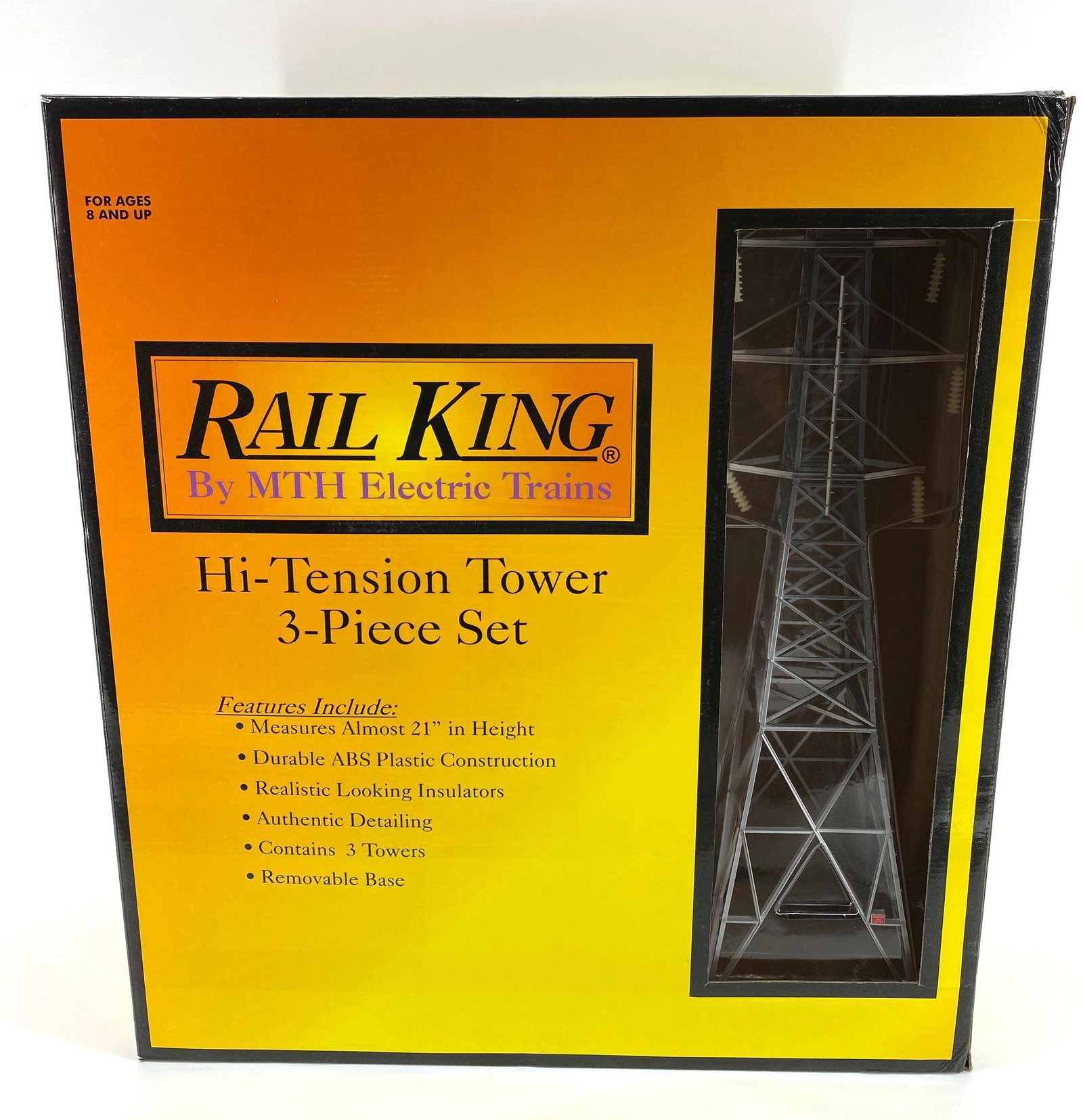 Rail King Hi-Tension Tower 3 Piece Set #2 : Rail King 30-1056. New in the box. O Gauge.