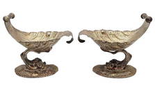 George III Dolphin & Shell Sterling Silver Sauce Boats