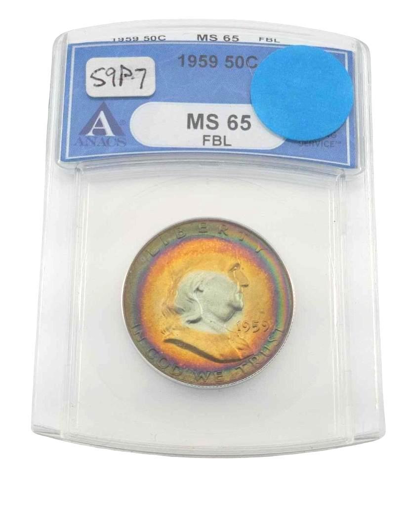 1959 MS65FBL Franklin Half Dollar (1 of 4)