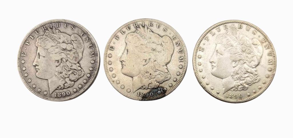 3x 1890-CC Morgan Dollars (1 of 8)