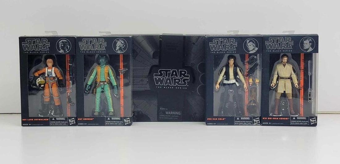 4x Star Wars The Black Series Action Figures w/ Han Solo Exogorth Escape Set - Hasbro 2013 & 2017 (1 of 16)