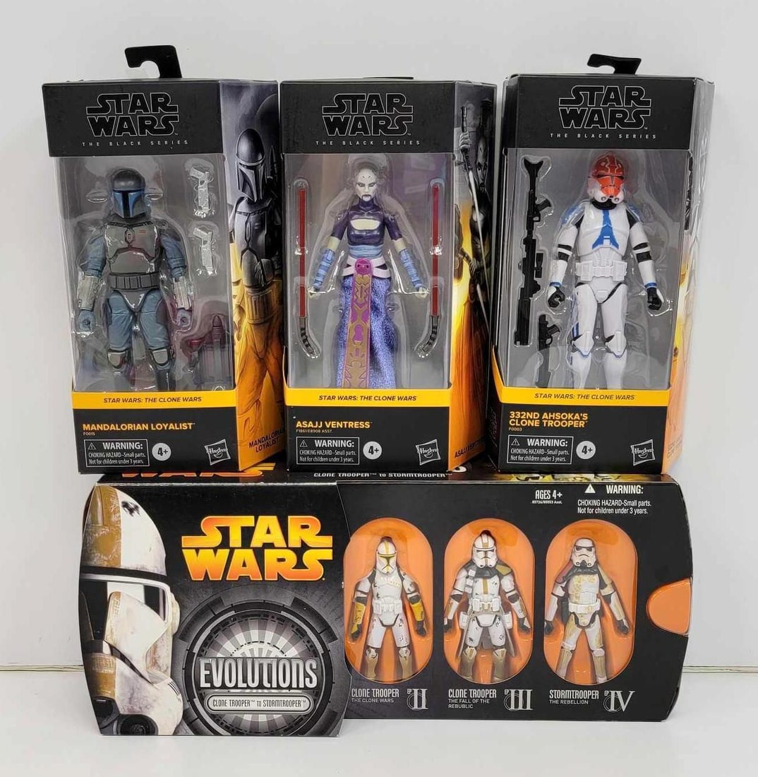 Star Wars The Black Series Action Figures w/ Evolutions Clone Trooper to Storm Trooper Set - Hasbro (1 of 15)