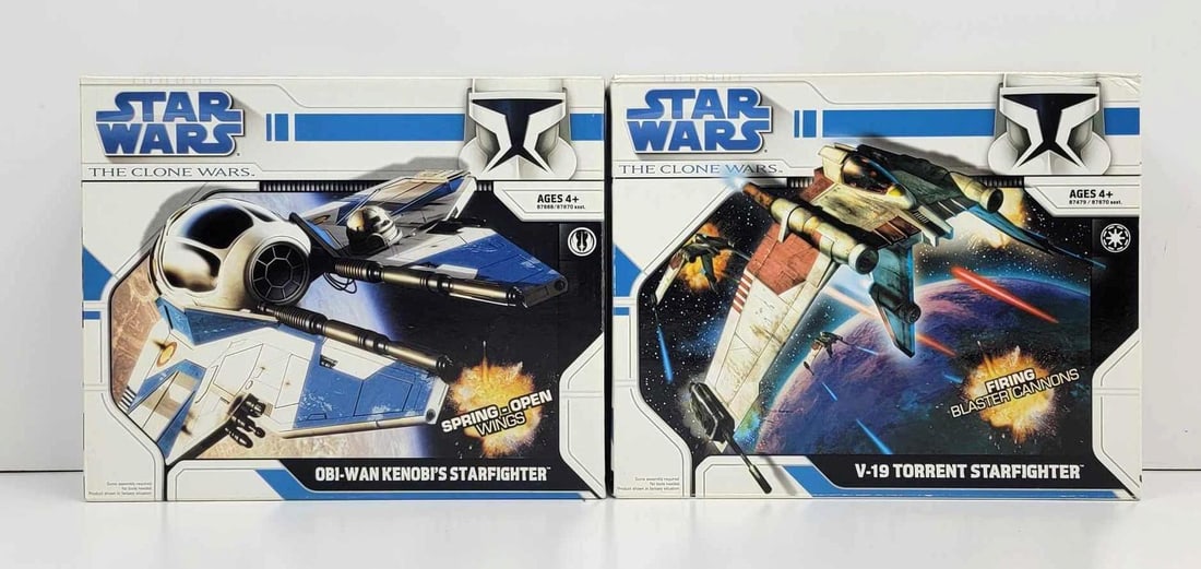 Star Wars: The Clone Wars Obi-Wan Kenobi's & V-19 Torrent Starfighters - Hasbro 2007 (1 of 7)