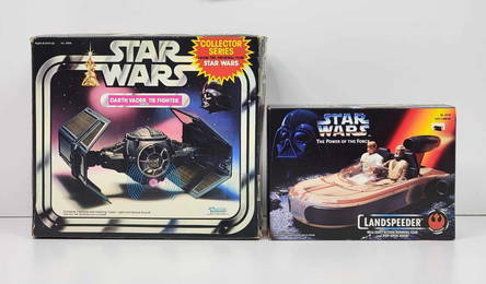 Star Wars Darth Vader TIE Fighter Vehicle & Landspeeder - Kenner 1983 & 1995