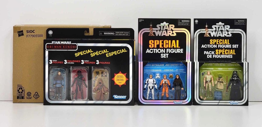 Star Wars Obi-Wan Kenobi, Luke Skywalker Jedi Destiny, & Cave of Evil Sets - Hasbro 2002, 2018-2019 (1 of 14)