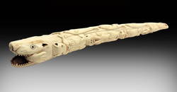 Exceptional Nunivak Island Carved Walrus Tusk c.1900~