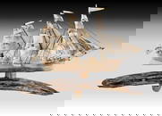 Fossil Mammoth & Walrus Tusk Full-Rigged Ship