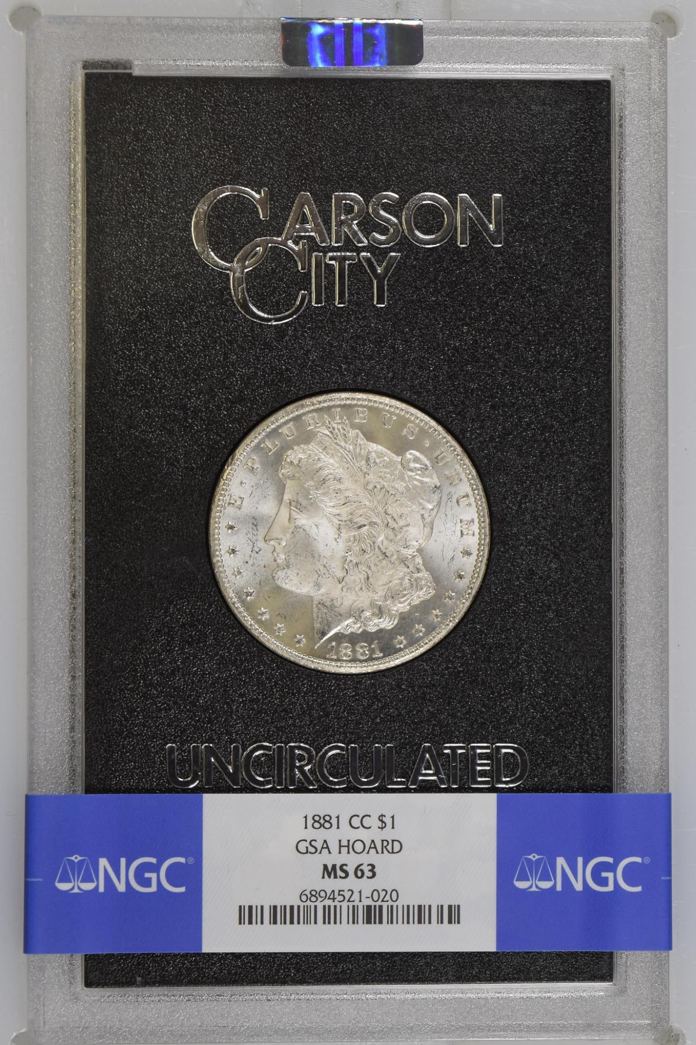 1881-CC $1 GSA Hoard Morgan Silver Dollar MS 63 NGC (1 of 4)