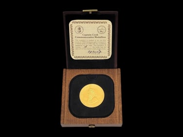 1ozt .9995 Fine Gold Captain Cook Commemorative Bicentennial Medallion
