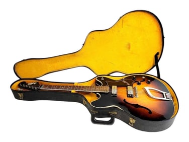 Hagström Viking V-1 c.1967 Acoustic-Electric Guitar w/Case