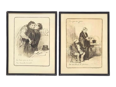 Honoré Daumier Legal Caricature Lithographs