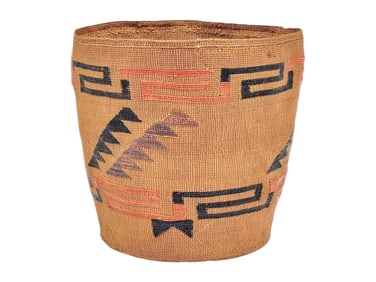 Tlingit Twined Spruce Root Berry Basket