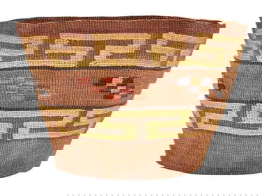 Tlingit Twined Spruce Root Berry Basket