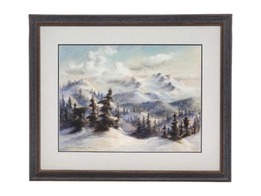 Norman Lowell "Winter on the Kenai" Pastel Painting