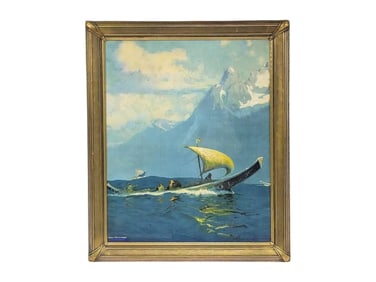 Sydney Laurence "Alaskans - Off to the Potlatch" Travel Poster