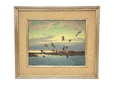 Reveau M. Bassett Waterfowl Oil Painting