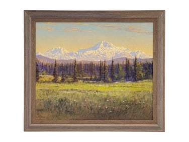 Monumental James Belcher Oil Painting of Mt. Denali