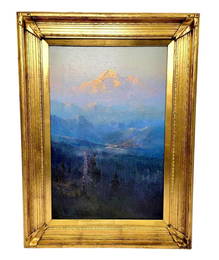 Sydney Laurence "Evening Light, Mount McKinley" Oil Painting