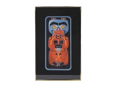 Byron Birdsall Watercolor of a Totemic Transformation Figure