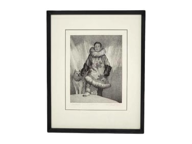 Fred Machetanz "Trailmates" Stone Lithograph