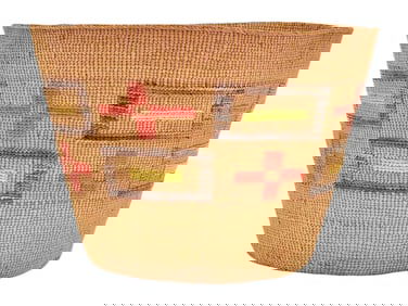 Tlingit Twined Spruce Root Berry Basket