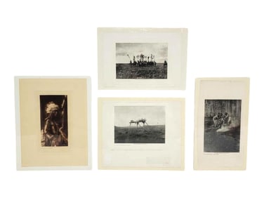 Edward S. Curtis "Return With Willows - Piegan," "Good Lance - Ogalala," "A Burial Platform -