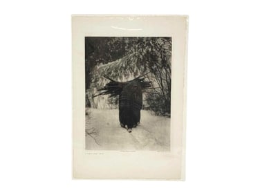 After Edward S. Curtis "A Heavy Load - Sioux" Photogravure