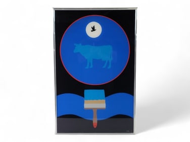 Keith Appel "They Paint Cows Don't They?" Enamel on Plastic Original Painting