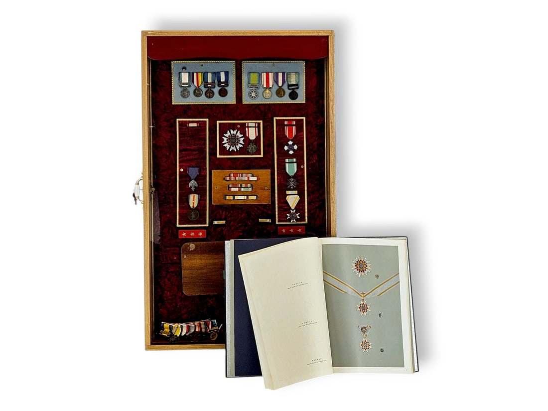 Japanese WWII Medal & Insignia Collection w/ Book (1 of 13)