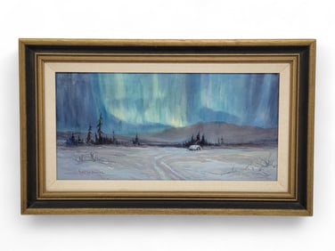 Scott M. Daniel "Cabin Lights" Original Oil Painting