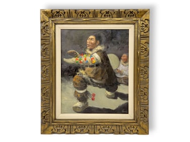 Ellen Henne Goodale Painting of Eskimo Dance Scene