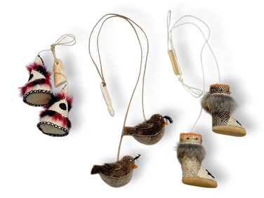 Yup'ik Fur, Hide & Beaded Yo-Yos