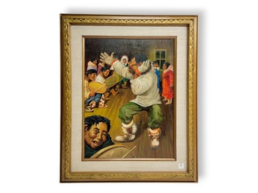 Harvey B. Goodale Original Painting of Eskimo Dance Scene