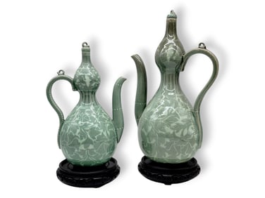 Korean Celadon Double-Gourd Ewers