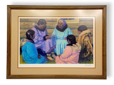 Fred Machetanz "Story of the Beads" Print