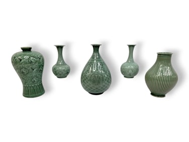 Korean Celadon Vases & Bottles