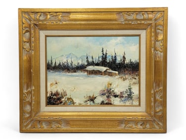 Harvey B. Goodale "Winter Scene" Original Painting