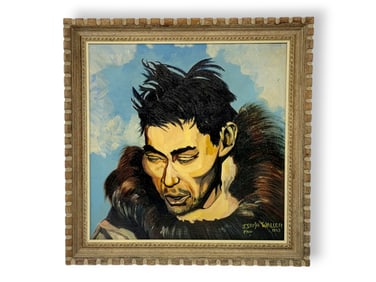 J. Irish Waller Original Alaska Native Portrait Painting