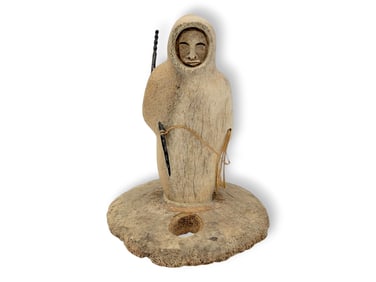 Whalebone & Baleen Alaska Native Figurine - Aningayou Family