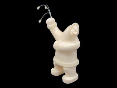 Walrus Tusk Hunter Carving - Justin Tiulana
