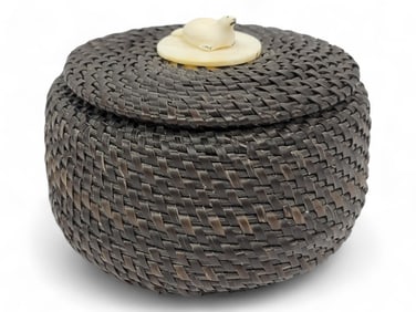 Baleen Basket w/ Walrus Tusk Seal Finial - Alec Frankson