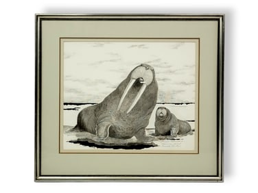 Florence Malewotkuk Drawing of Walruses