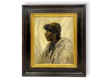 Eustace Paul Ziegler "Kobuk Native, Alaska" Oil Painting