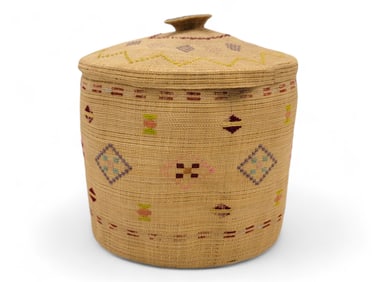 Antique Aleutian Rye Grass Basket