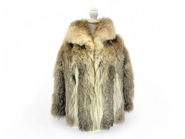 Coyote Fur Coat - Thigh Length