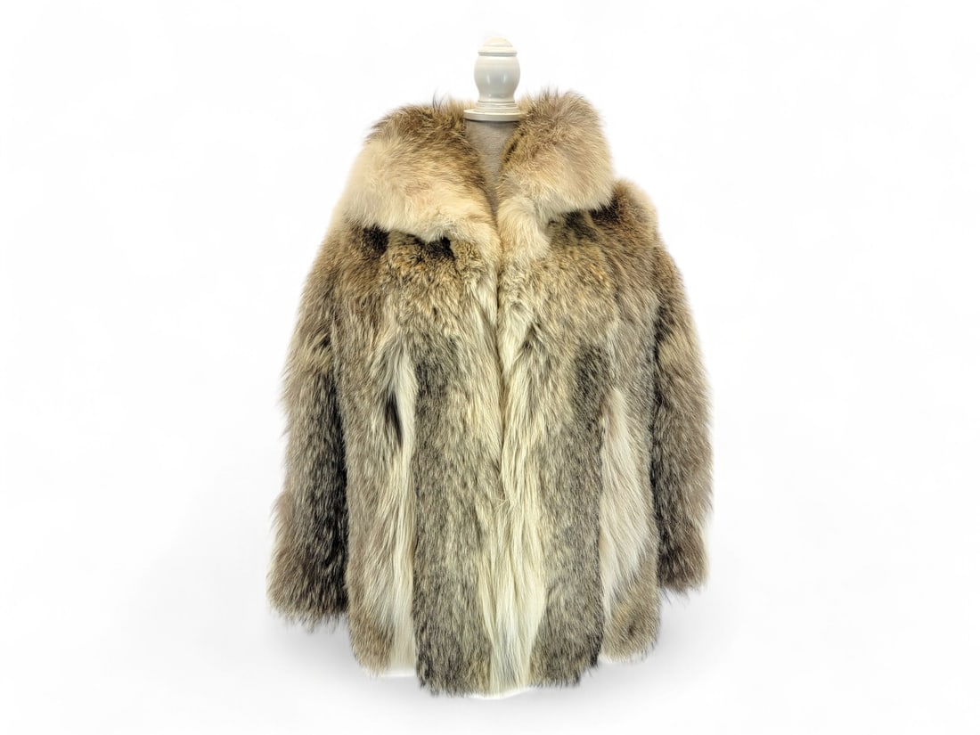 Coyote Fur Coat - Thigh Length (1 of 6)