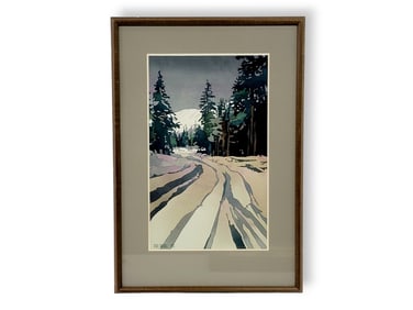 Byron Birdsall Watercolor Winterscape