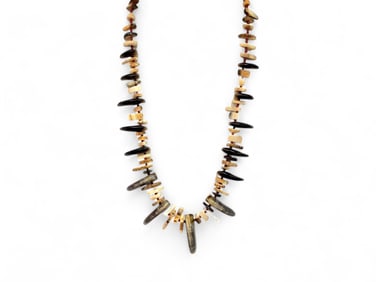 Claw, Walrus Tusk & Trade Bead Necklace