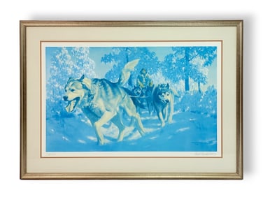 Fred Machetanz "Into the Home Stretch" Print